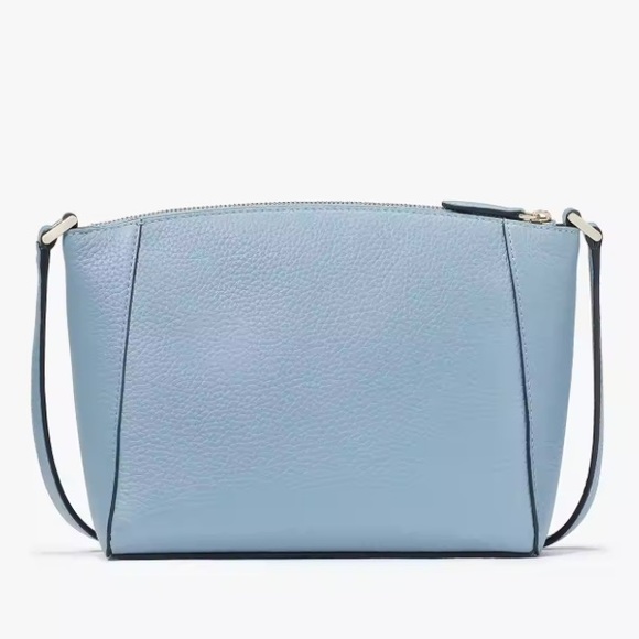 Kate Spade NWT Monica Pebbled Leather Crossbody in Frosty Sky - Picture 2 of 8